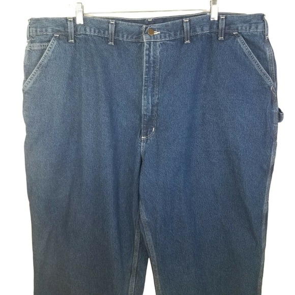 Carhartt Carpenter Jeans Mens 50x30 Loose Original Fit Deepstone Blue B13-DST - Picture 2 of 9